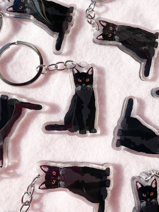 Black Cat Keychain