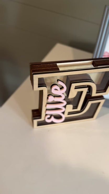 Custom Letter with Name Piggy Bank